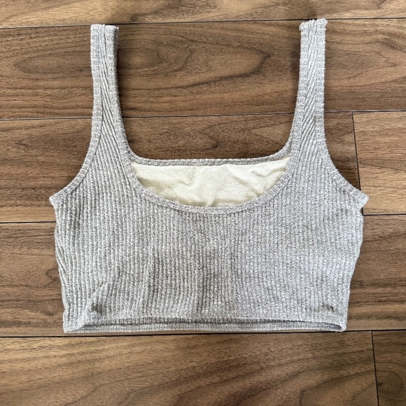 Abercrombie & Fitch | Waffle Lounge Bra Top – Grey (Size XS) - Picture 4 of 7